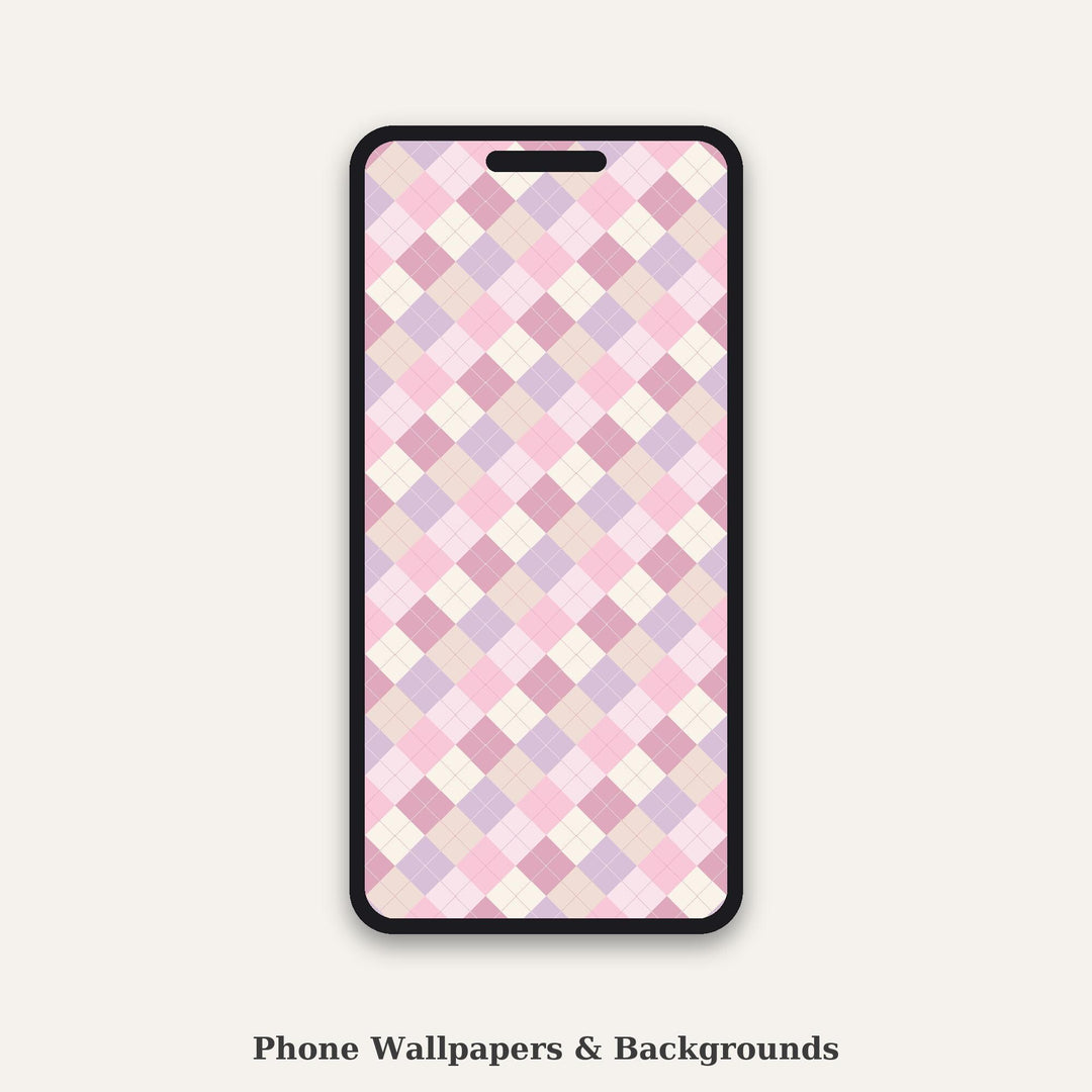 Coquette Bow Pink Argyle Seamless Pattern | Digital Paper (png, jpg, svg, pdf, pat)
