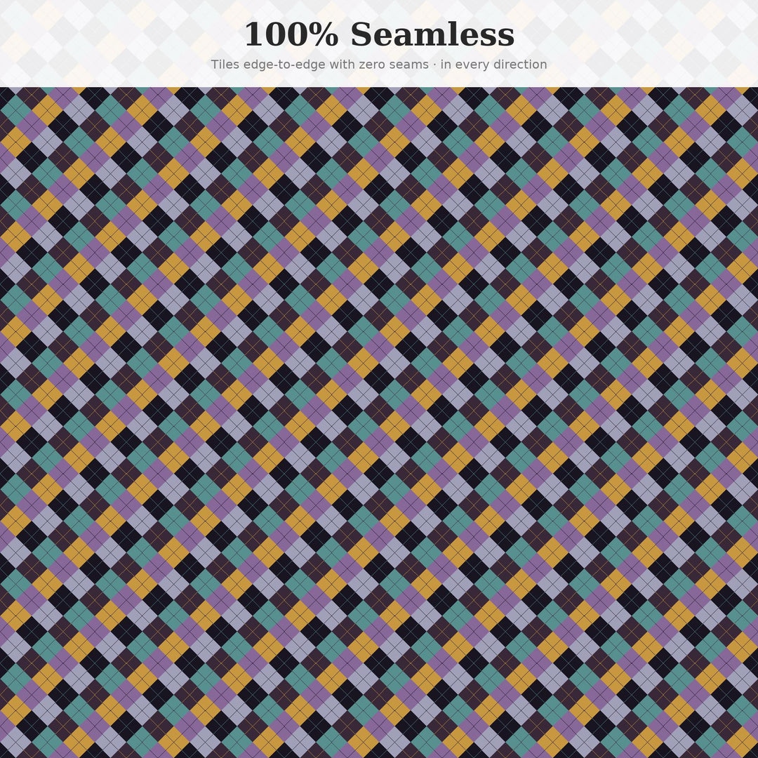 Cosmic Argyle Seamless Pattern | Multi-Color Cosmic Dust Argyle | .png .jpg .svg .pdf .pat | Digital Paper | Fabric & Surface Design