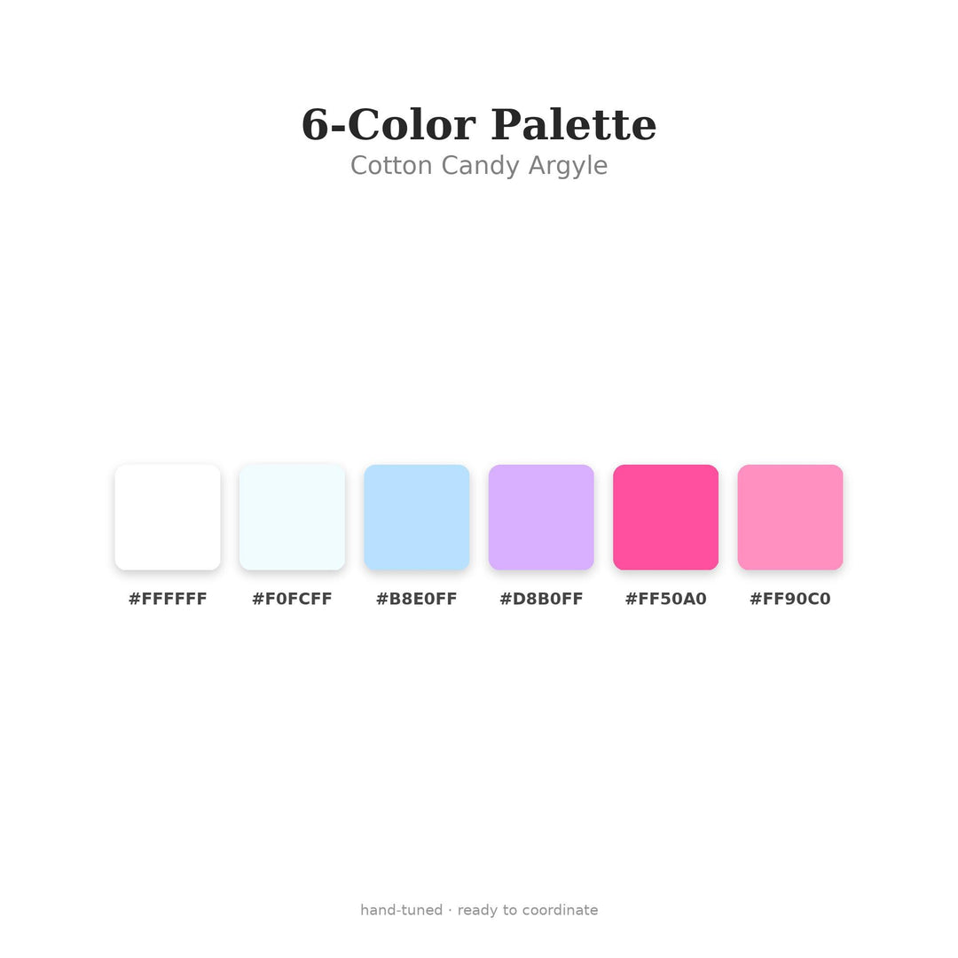 Cotton Candy Argyle Seamless Pattern | Fabric, Surface Design (Digital Download)