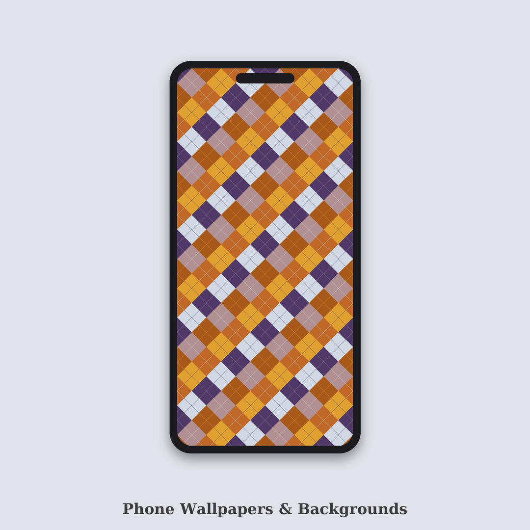 Cozy Melancholy Argyle Seamless Pattern | Fabric, Surface Design (Digital Download)