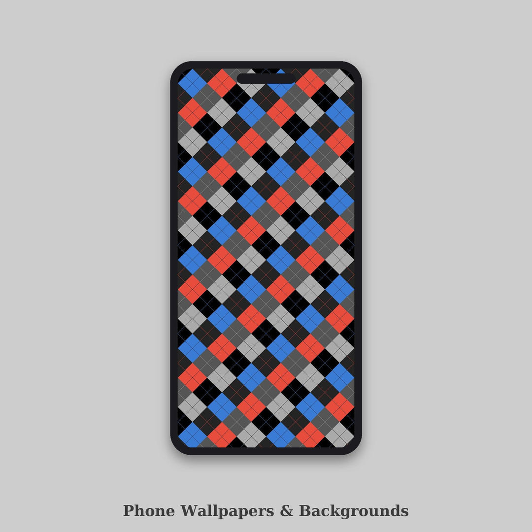 Dark Argyle Seamless Pattern | Multi-Color Dark Mode Argyle | .png .jpg .svg .pdf .pat | Digital Paper | Fabric & Surface Design