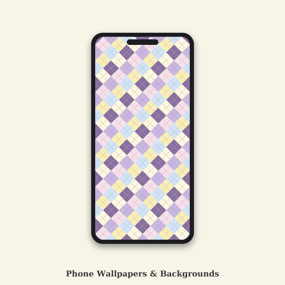 Daydream Argyle Seamless Pattern | Multi-Color Fabric Design (Digital Download)