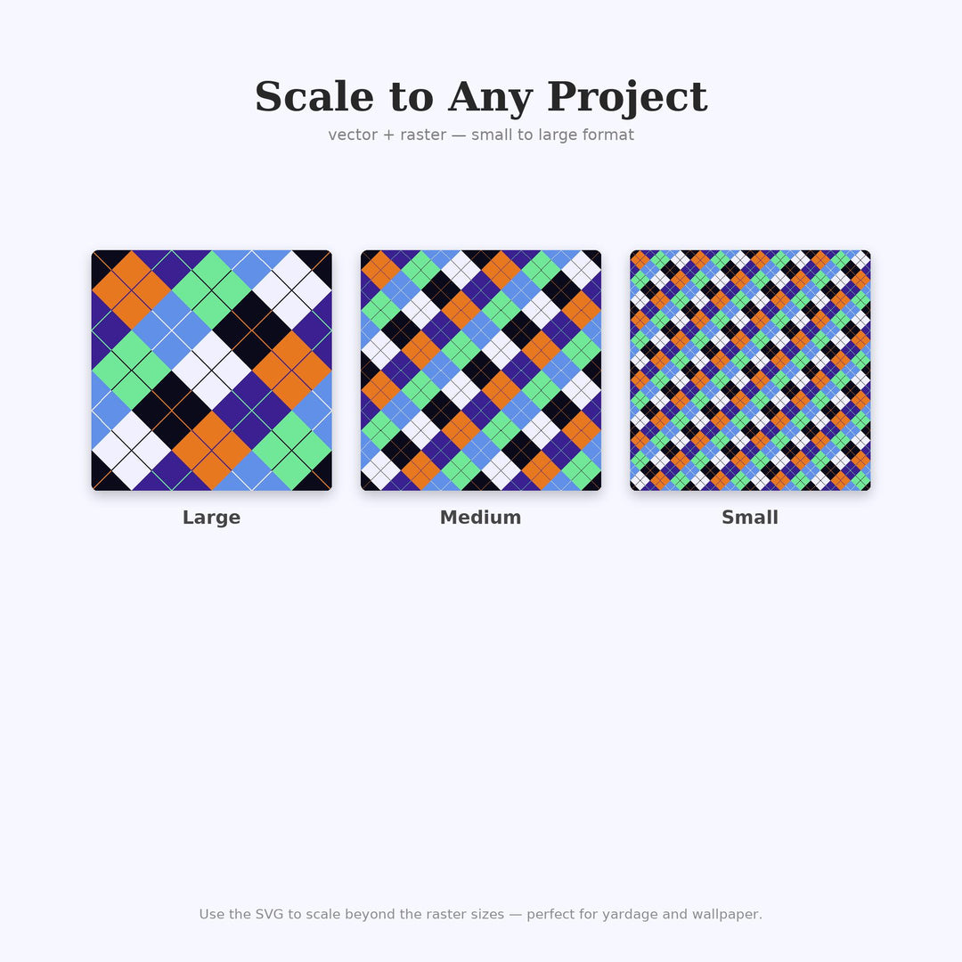 Deep Learning Argyle Seamless Pattern | Multi-Color Fabric Design (Digital Download)