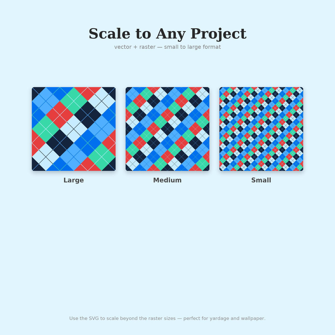Digital Argyle Seamless Pattern | Multi-Color Digital Ocean Argyle | .png .jpg .svg .pdf .pat | Digital Paper | Fabric & Surface Design