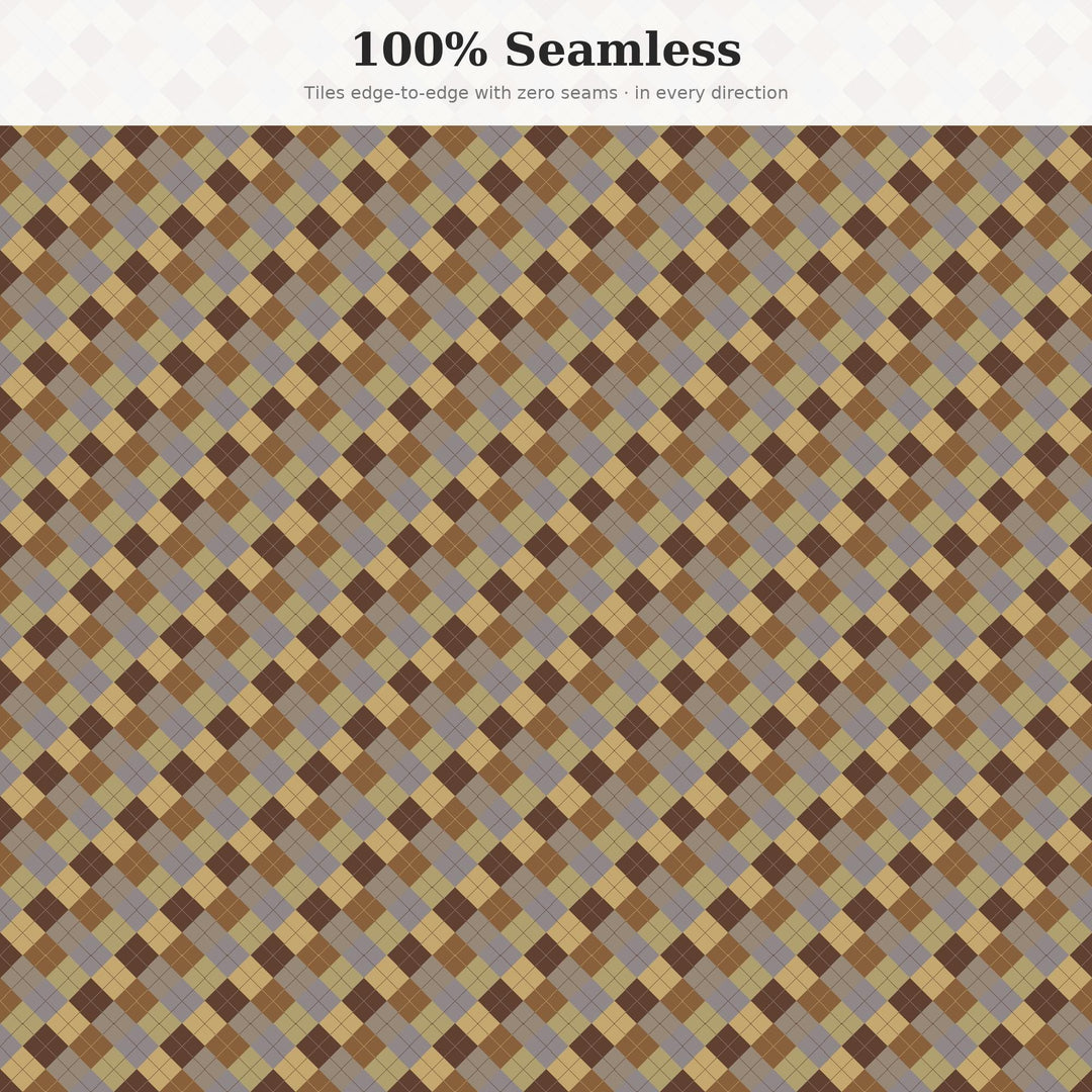 Earth Argyle Seamless Pattern | Multi-Color Earth Naturals Argyle | .png .jpg .svg .pdf .pat | Digital Paper | Fabric & Surface Design