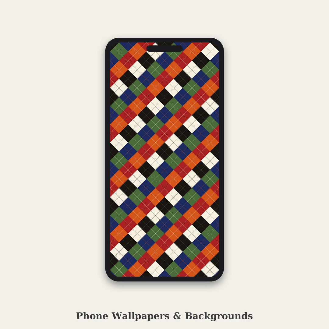 Edo Argyle Seamless Pattern | Multi-Color Edo Period Japan Argyle | .png .jpg .svg .pdf .pat | Digital Paper | Fabric & Surface Design