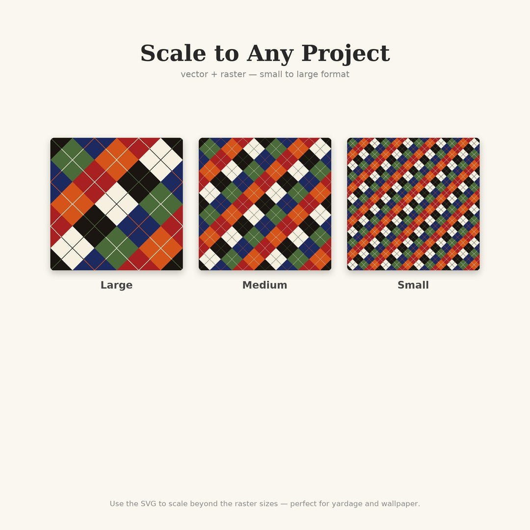 Edo Argyle Seamless Pattern | Multi-Color Edo Period Japan Argyle | .png .jpg .svg .pdf .pat | Digital Paper | Fabric & Surface Design