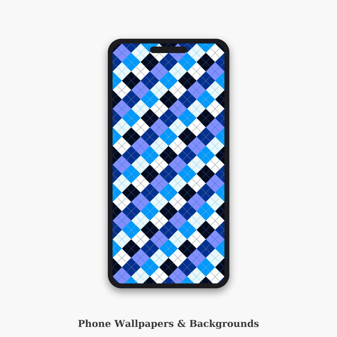 Electric Argyle Seamless Pattern | Multi-Color Electric Blue Argyle | .png .jpg .svg .pdf .pat | Digital Paper | Fabric & Surface Design