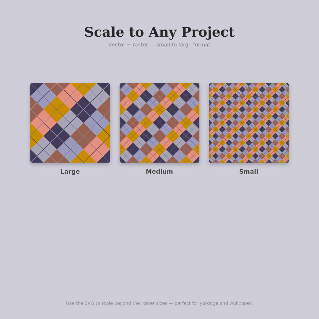 Evening Argyle Seamless Pattern | Multi-Color Evening Fog Argyle | .png .jpg .svg .pdf .pat | Digital Paper | Fabric & Surface Design