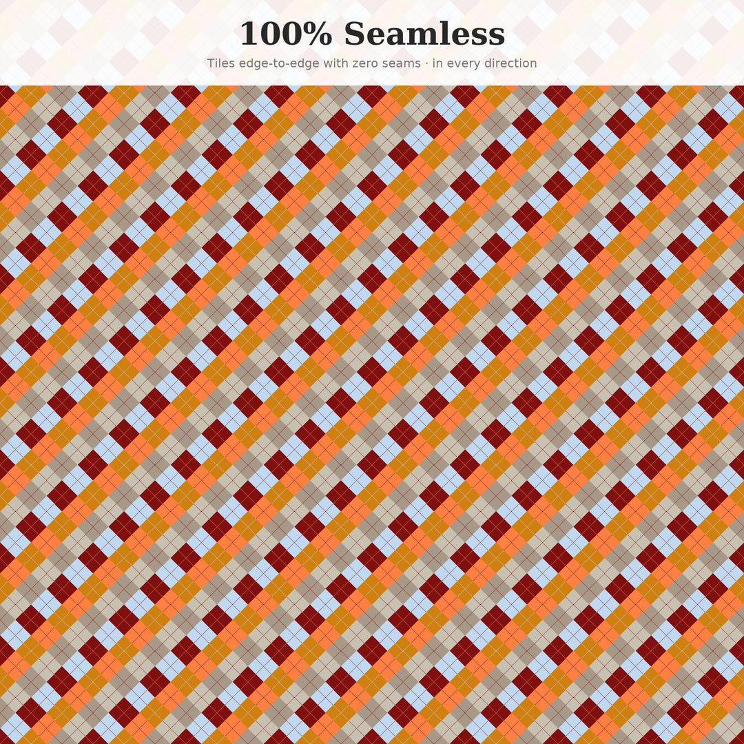 Fallen Argyle Seamless Pattern | Multi-Color Fallen Star Argyle | .png .jpg .svg .pdf .pat | Digital Paper | Fabric & Surface Design