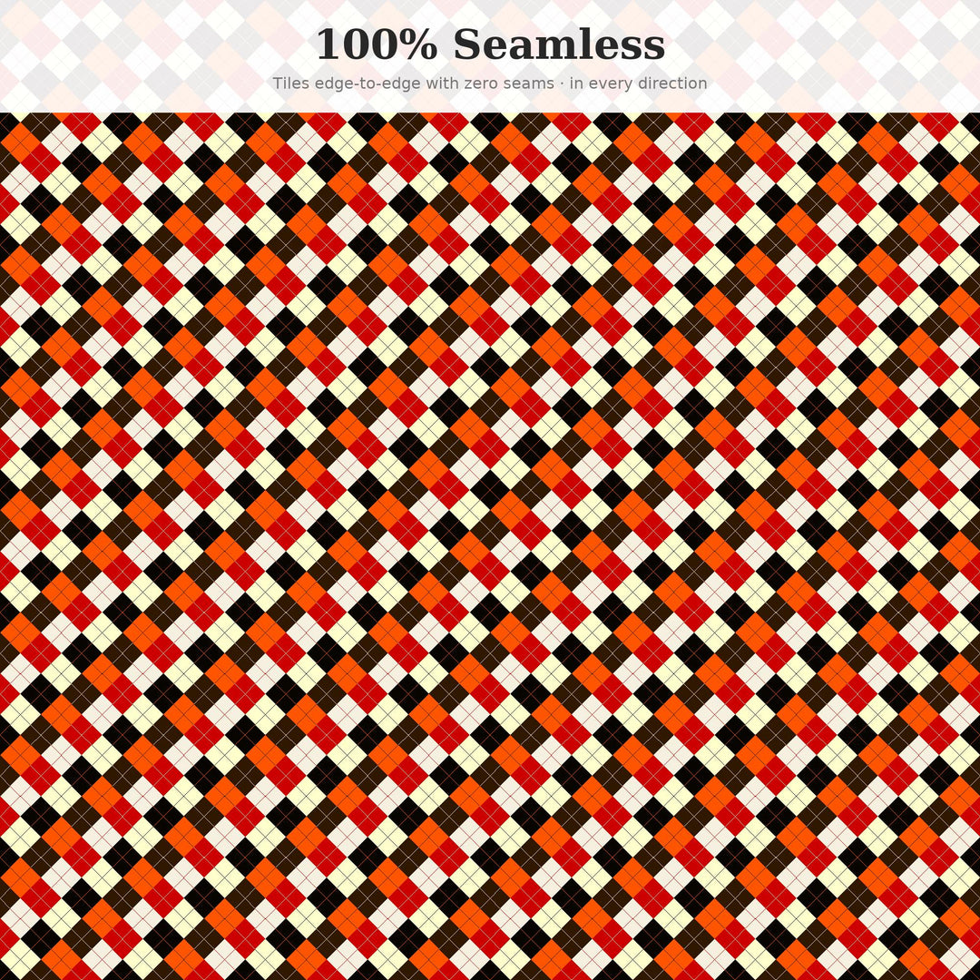 Firewall Argyle Seamless Pattern | Multi-Color Firewall Argyle | .png .jpg .svg .pdf .pat | Digital Paper | Fabric & Surface Design