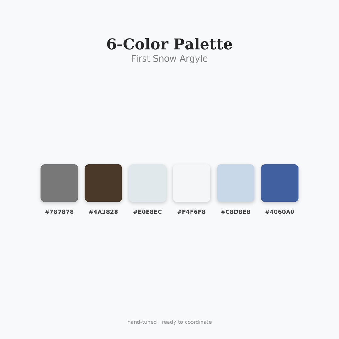 First Snow Argyle Seamless Pattern | Multi-Color Fabric Design (Digital Download)