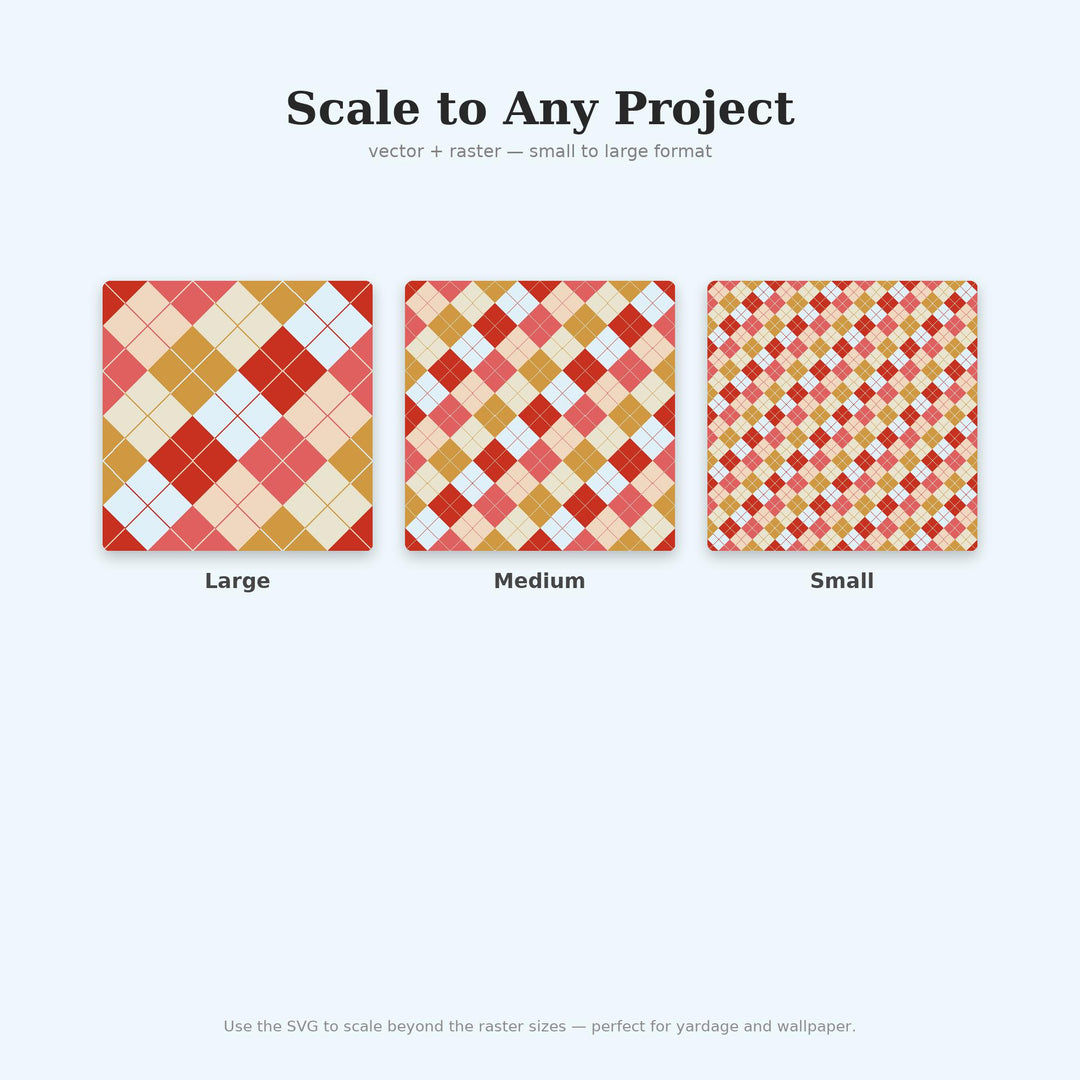 First Argyle Seamless Pattern | Multi-Color First Sunburn Argyle | .png .jpg .svg .pdf .pat | Digital Paper | Fabric & Surface Design