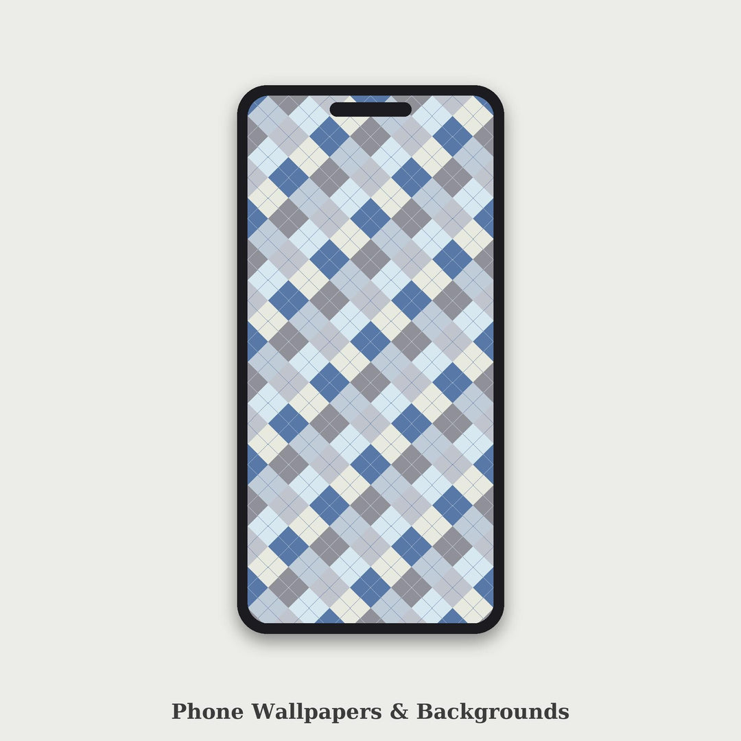 Fjord Blue Argyle Seamless Pattern | Digital Paper, Fabric Design (png, jpg, svg, pdf, pat)