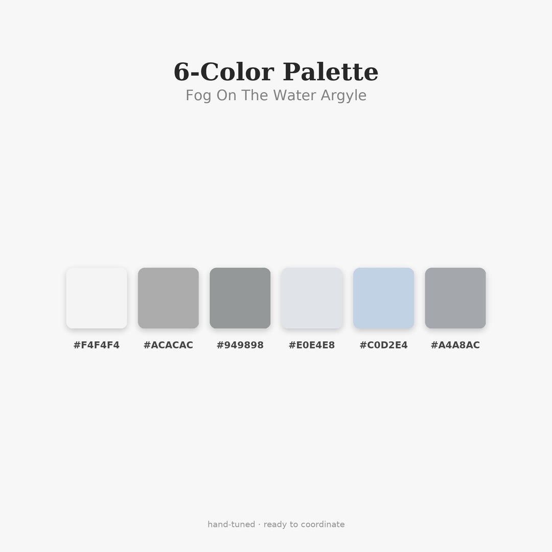 Fog On The Water Argyle Seamless Pattern | Fabric & Surface Design (Digital Download)