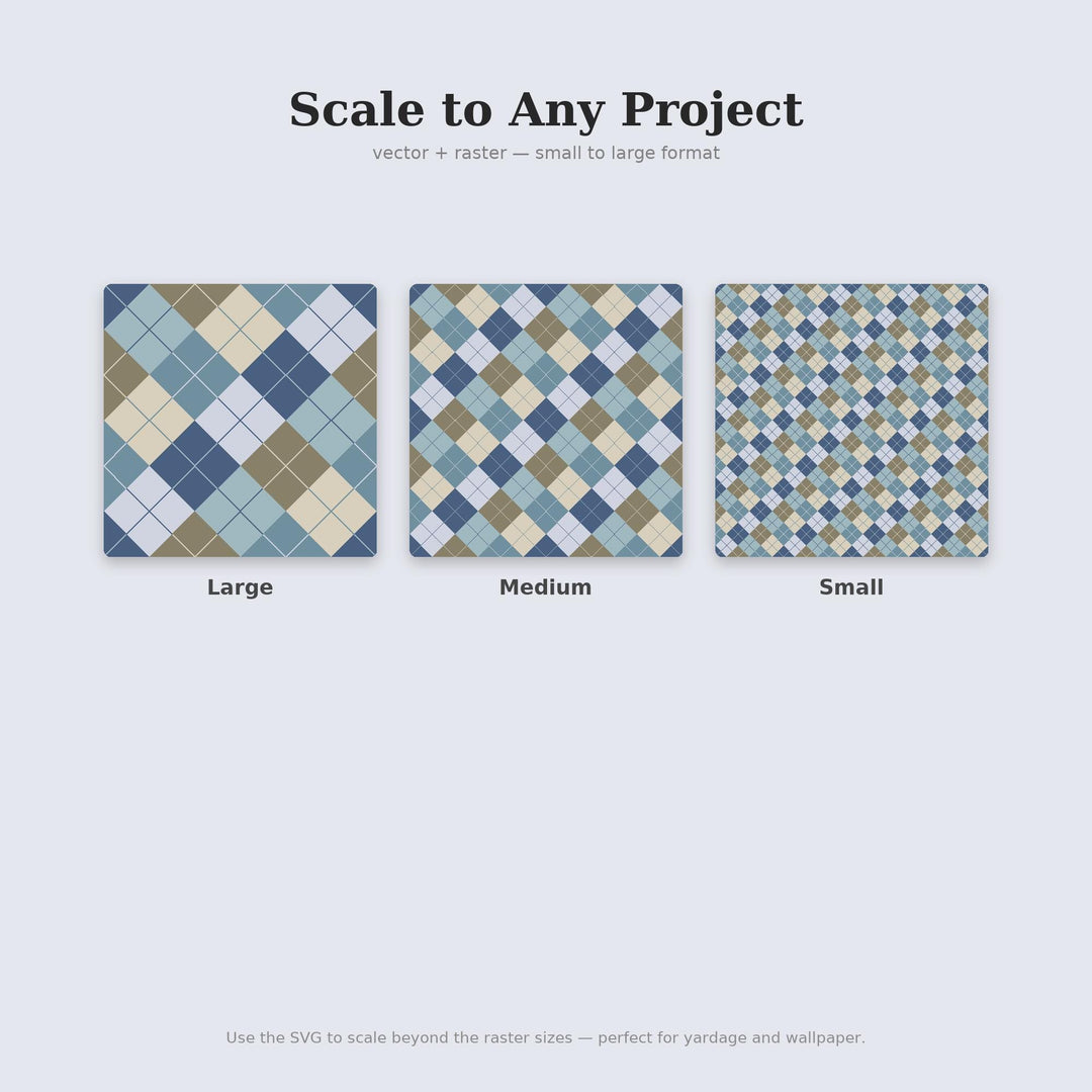 Foghorn Argyle Seamless Pattern | Multi-Color Foghorn Argyle | .png .jpg .svg .pdf .pat | Digital Paper | Fabric & Surface Design