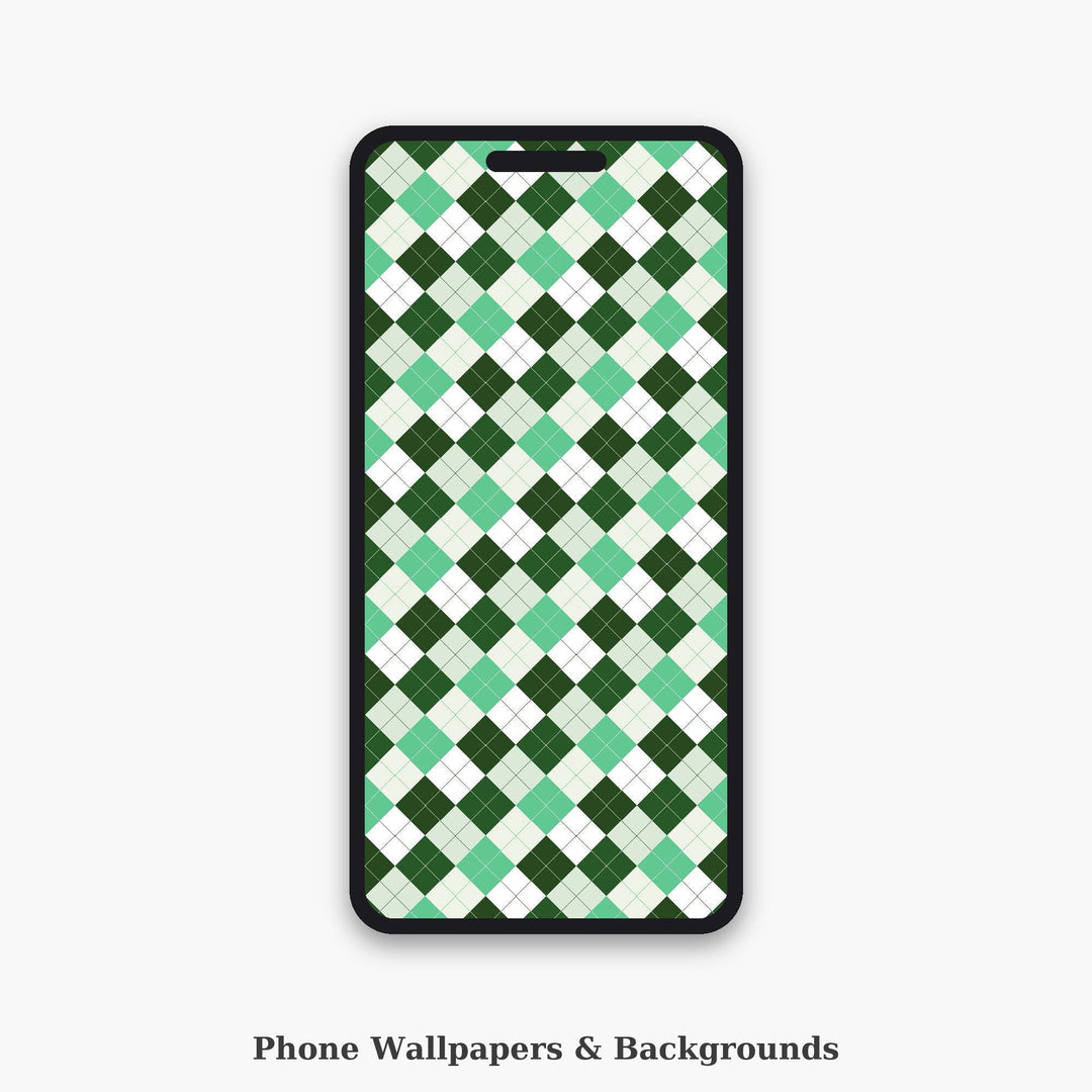 Fresh Herb Argyle Seamless Pattern | Multi-Color Fabric Design (Digital Download)