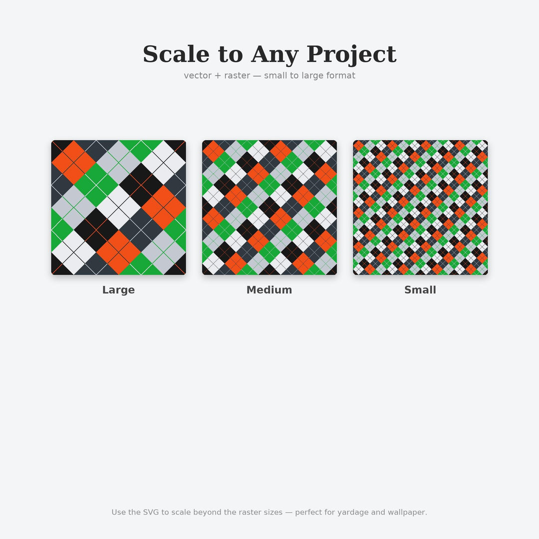 Futurism Argyle Seamless Pattern | Multi-Color Fabric Design (Digital Download)