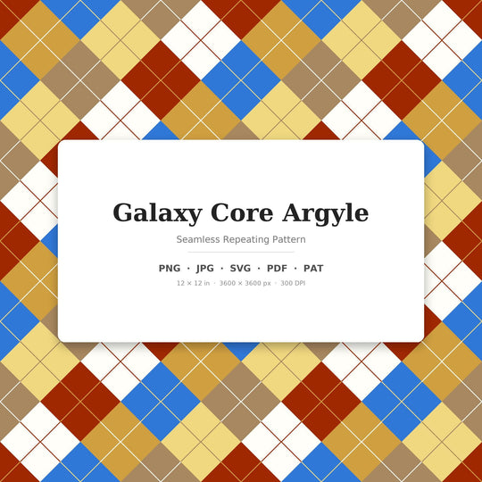 Galaxy Argyle Seamless Pattern | Multi-Color Galaxy Core Argyle | .png .jpg .svg .pdf .pat | Digital Paper | Fabric & Surface Design