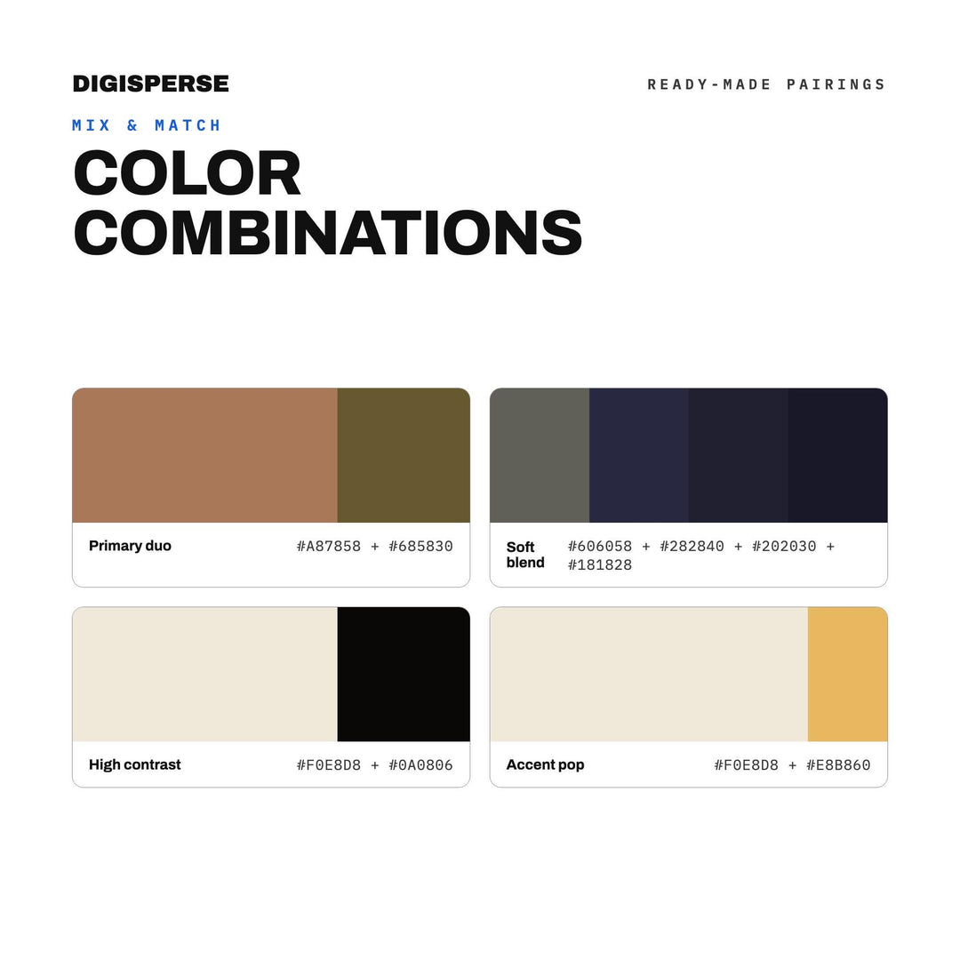 Midnight Espresso Color Palette | 30 Procreate Swatches, ASE, PDF Guide (Digital Download)