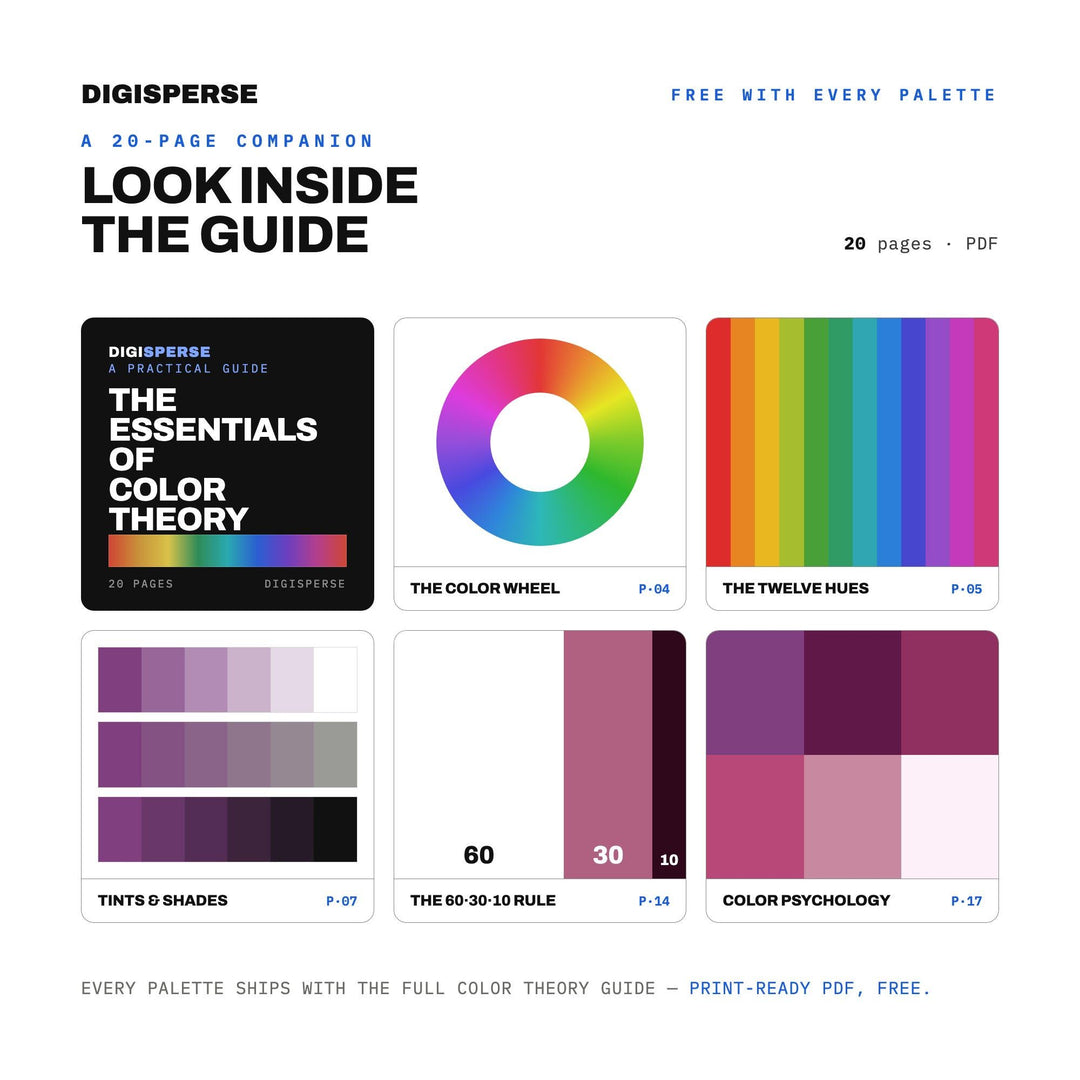 Plum Wine Color Palette | 30 Colors | Hex RGB CMYK | Color Guide | Procreate Swatches + ASE | Digital Download