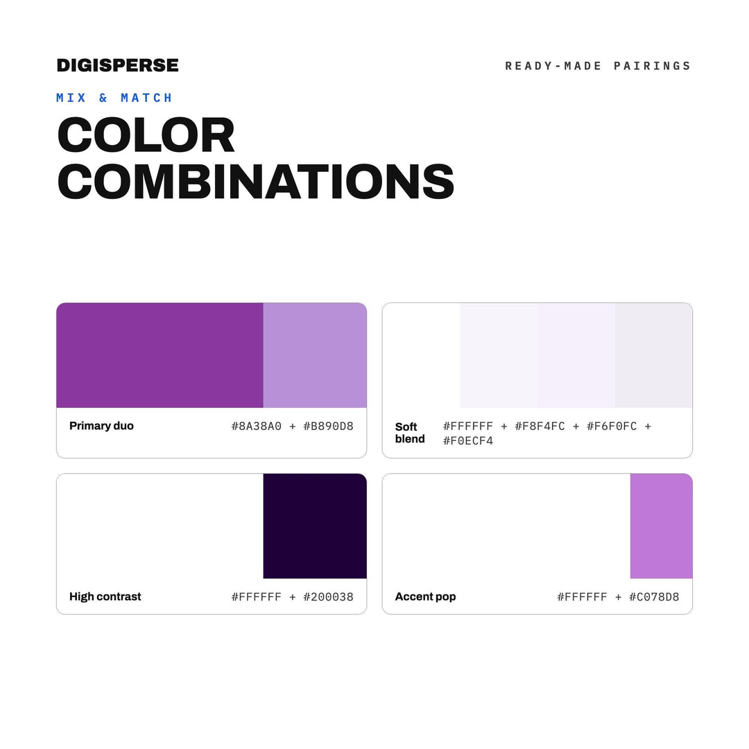 Amethyst Cave Color Palette | 30 Colors | Hex RGB CMYK | Color Guide | Procreate Swatches + ASE | Digital Download
