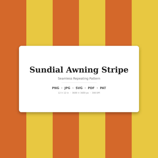 Sundial Awning Stripe Seamless Pattern | Terracotta Golden Yellow Digital Paper (svg, png, jpg, pdf, pat)
