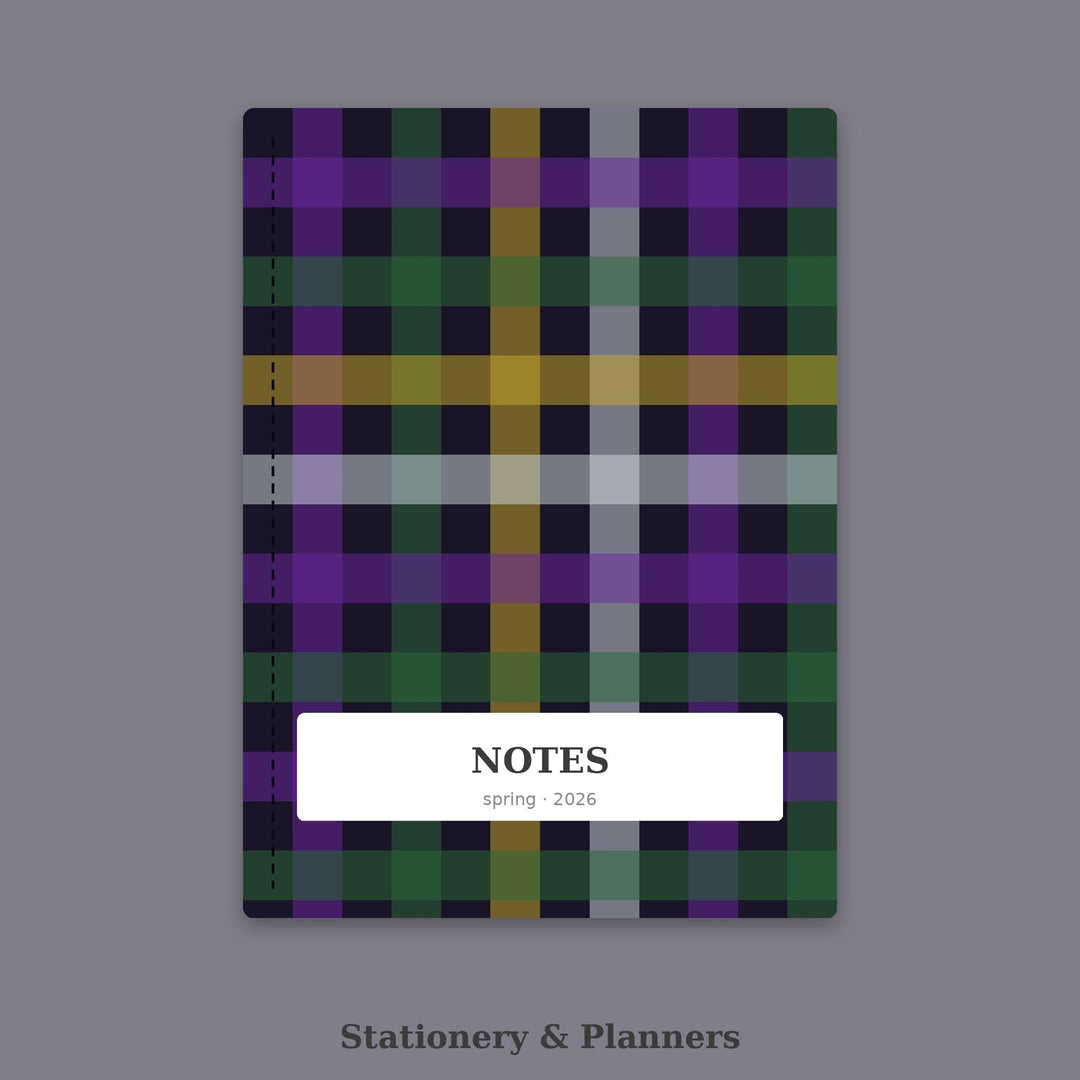 Midnight Coven Tartan Seamless Pattern | Halloween Witchy Fabric Design (Digital Download)