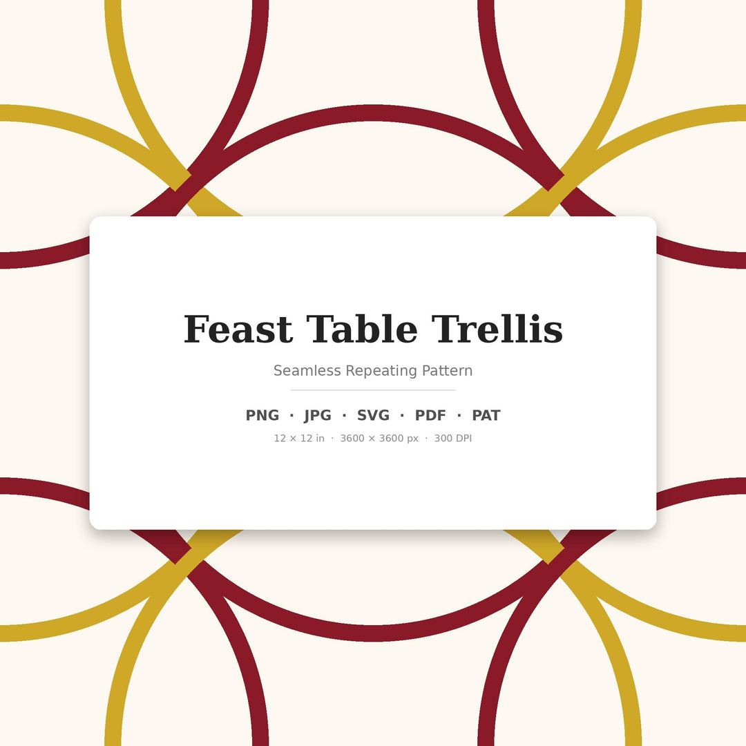 Feast Table Trellis Seamless Pattern | Burgundy Wheat Digital Paper (Digital Download)