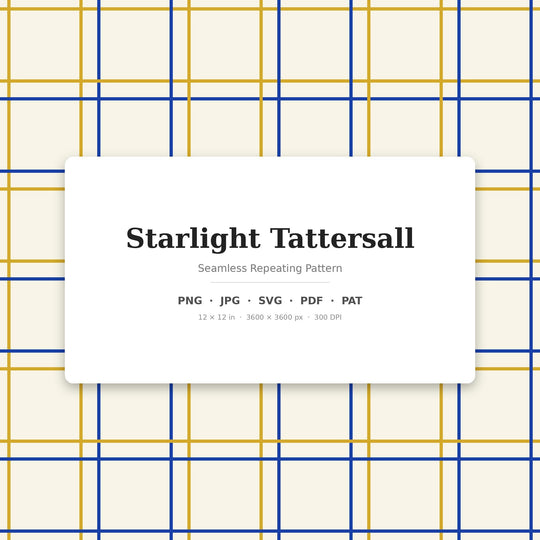 Starlight Tattersall Seamless Pattern | Multi-Color Starlight Tattersall | .png .jpg .svg .pdf .pat | Digital Paper