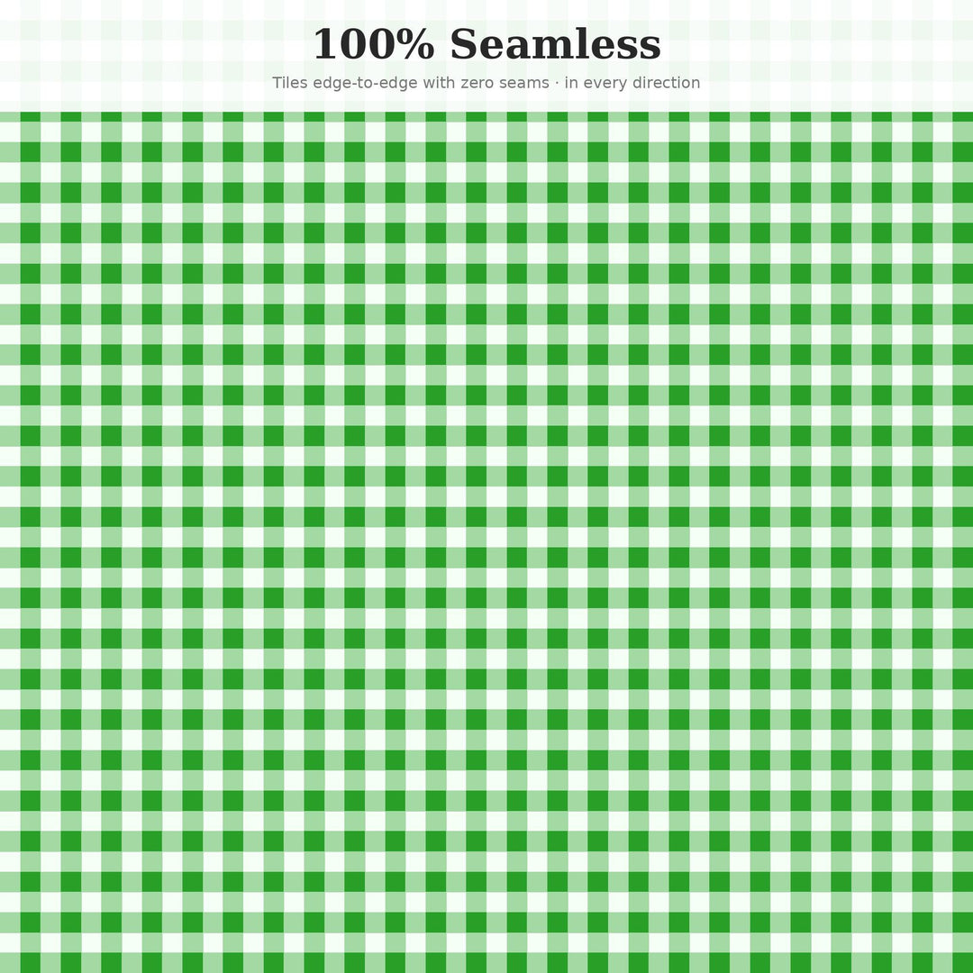 St Patricks Gingham Seamless Pattern | Shamrock Green Digital Paper (Digital Download)