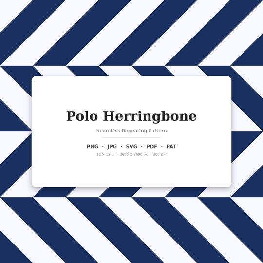 Polo Herringbone seamless pattern set — main preview