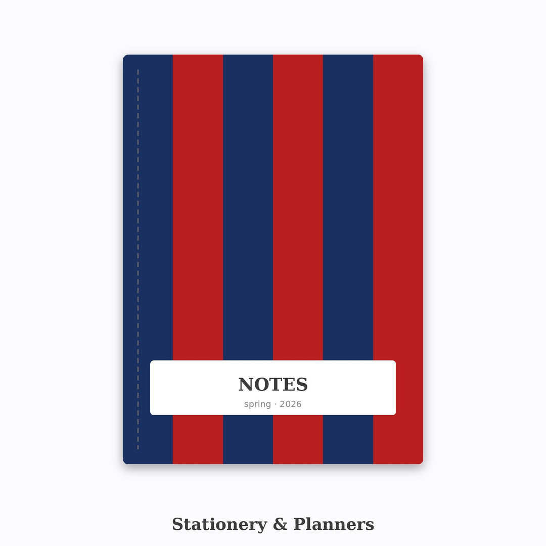 Sailing Club Stripe Seamless Pattern | Nautical Navy Red Digital Download