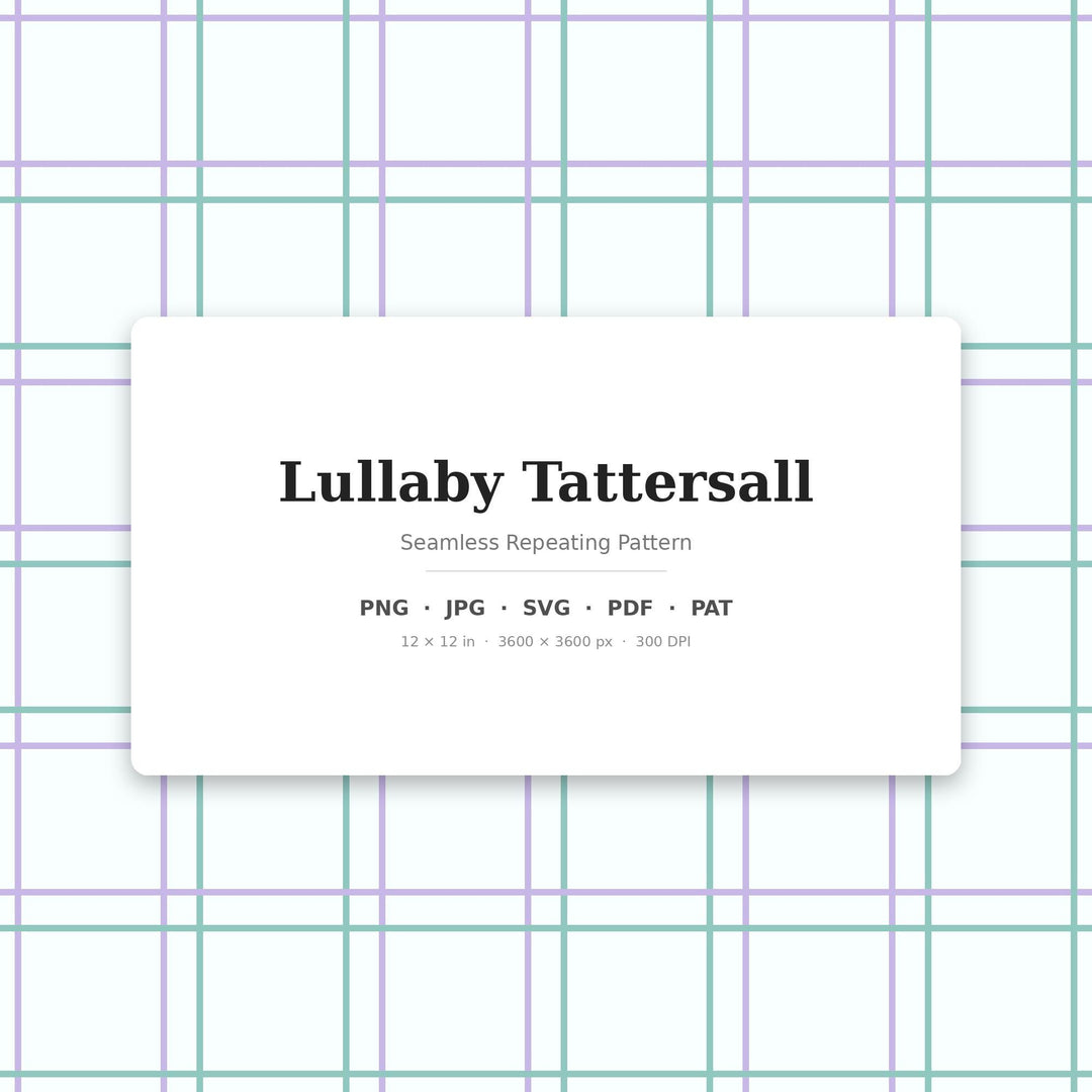 Lullaby Tattersall Seamless Pattern | Multi-Color Lullaby Tattersall | .png .jpg .svg .pdf .pat | Digital Paper | Fabric & Surface Design