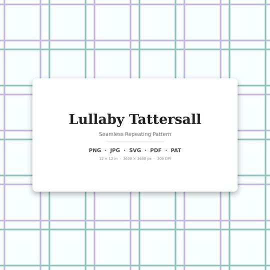 Lullaby Tattersall Seamless Pattern | Multi-Color Lullaby Tattersall | .png .jpg .svg .pdf .pat | Digital Paper | Fabric & Surface Design