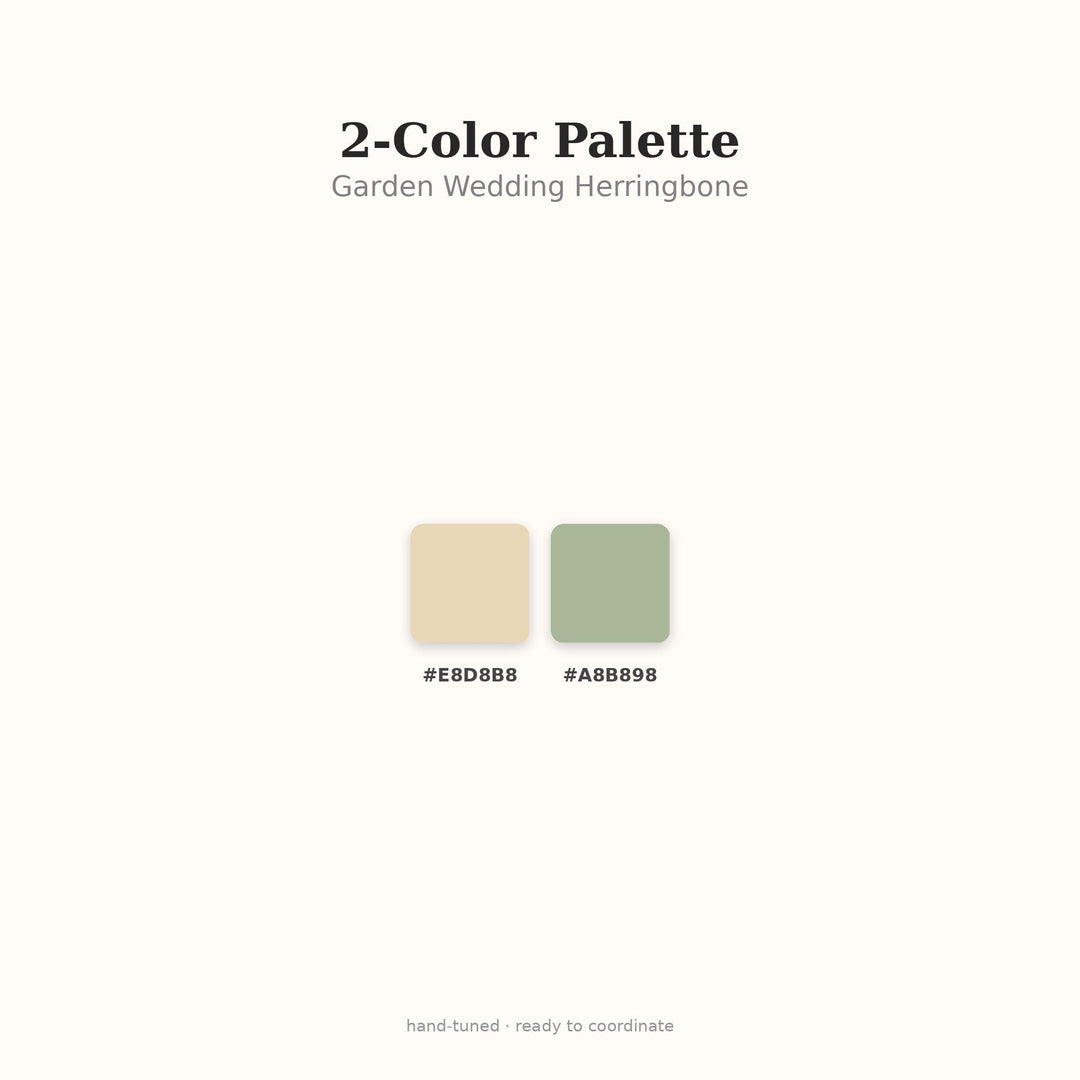 Garden Wedding Herringbone Seamless Pattern | Ivory, Champagne, Sage (Digital Download)
