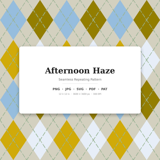 Afternoon Classic Argyle Seamless Pattern | Multi-Color Afternoon Haze | .png .jpg .svg .pdf .pat | Digital Paper | Fabric & Surface Design