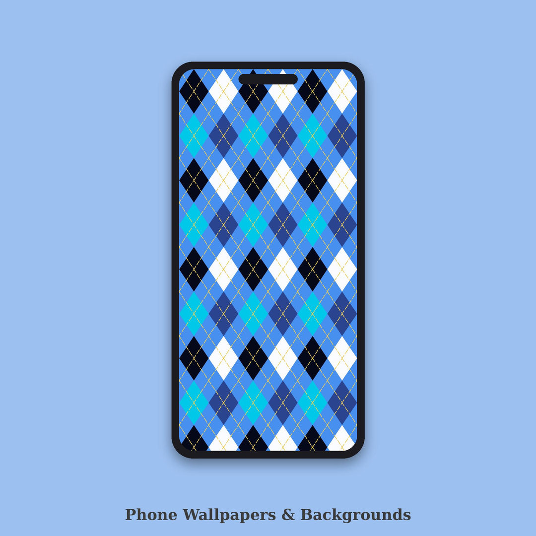 Blockchain Blue Argyle Seamless Pattern | Digital Download (png, jpg, svg, pdf, pat)