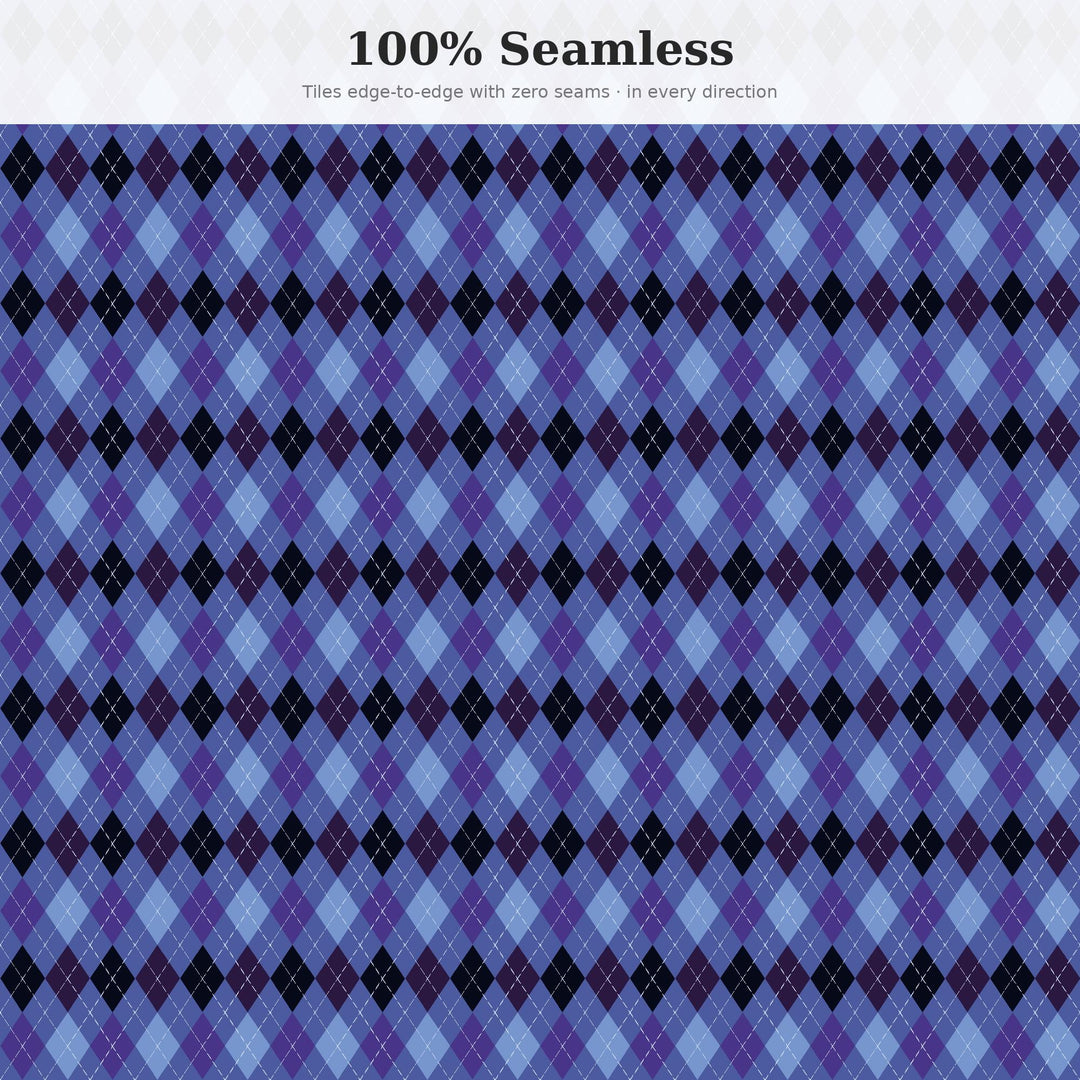 Blue Hour Classic Argyle Seamless Pattern | Digital Paper (Digital Download)