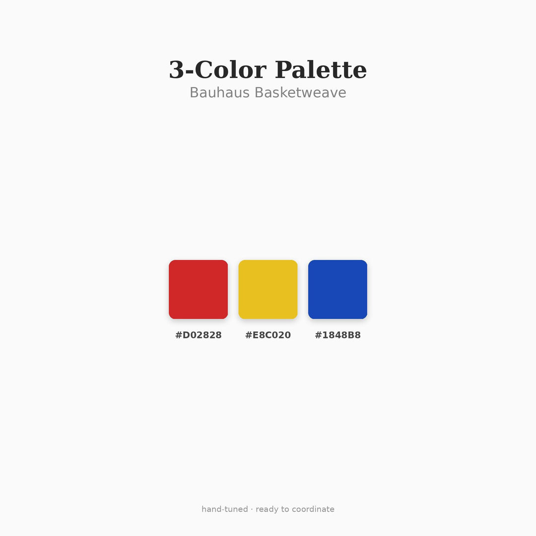 Bauhaus Basketweave Seamless Pattern | Red Yellow Blue Digital Paper (svg, png, jpg, pdf, pat)