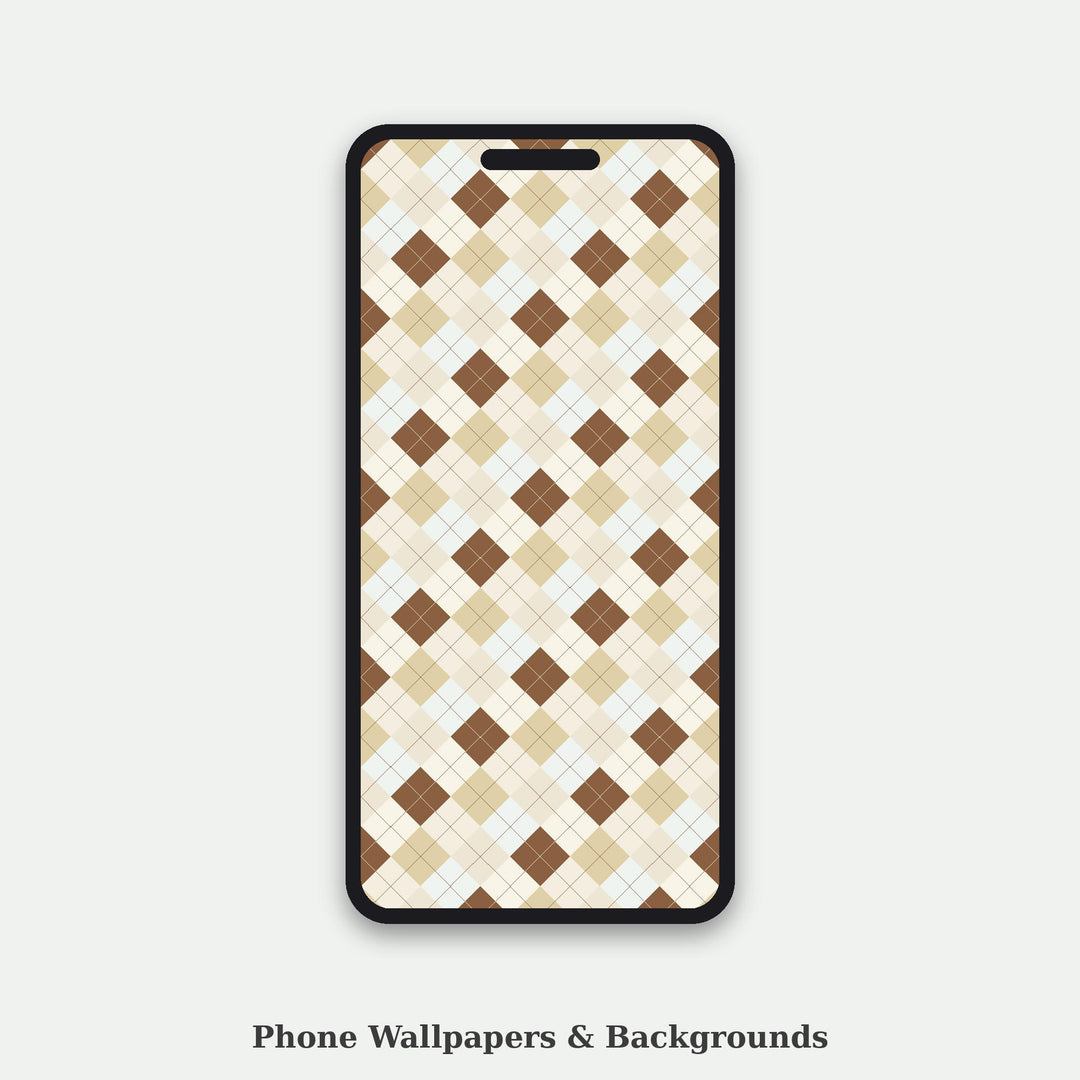 Coconut Argyle Seamless Pattern | Multi-Color Coconut Cream Argyle | .png .jpg .svg .pdf .pat | Digital Paper | Fabric & Surface Design