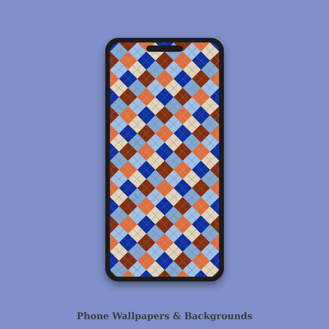 Coastal Portugal Argyle Seamless Pattern | Fabric, Surface Design (Digital Download)