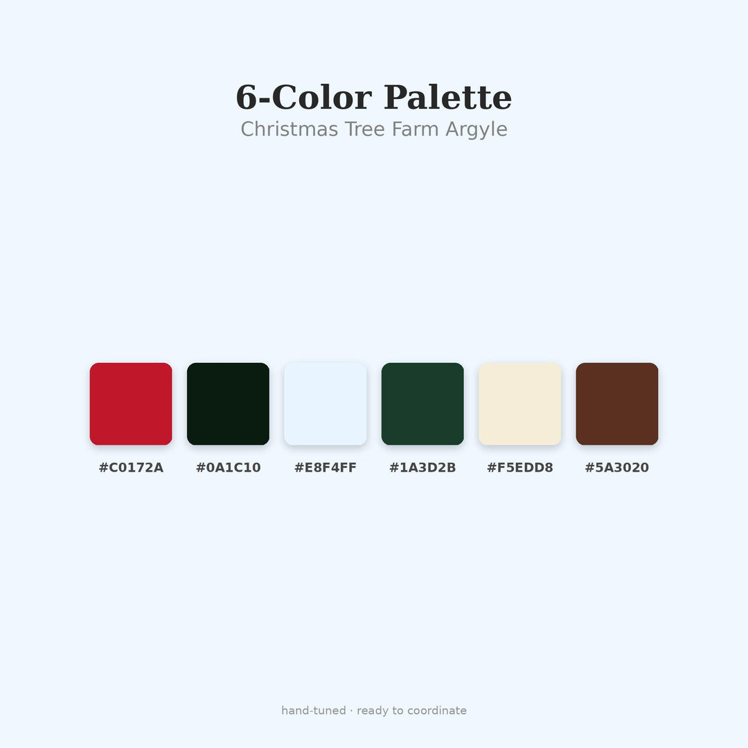 Christmas Tree Farm Argyle Seamless Pattern (Digital Download)