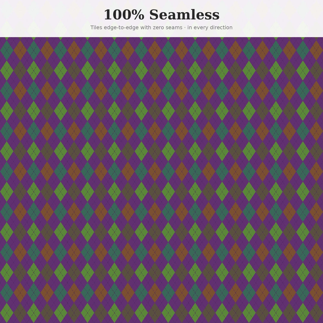 Bog Classic Argyle Seamless Pattern | Multi-Color Bog Witch | .png .jpg .svg .pdf .pat | Digital Paper | Fabric & Surface Design