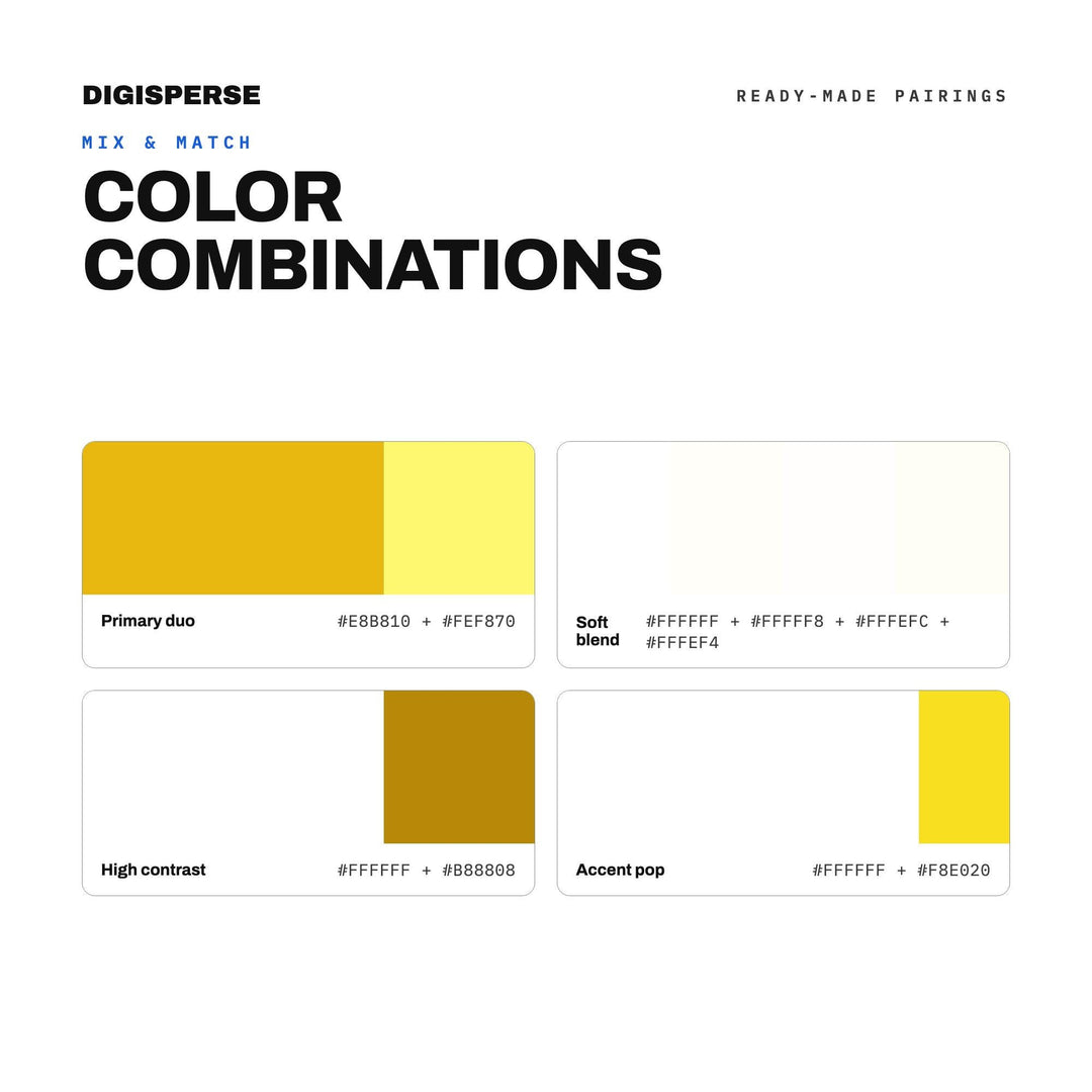 Lemon Curd Color Palette | 30 Colors | Hex RGB CMYK | Color Guide | Procreate Swatches + ASE | Digital Download