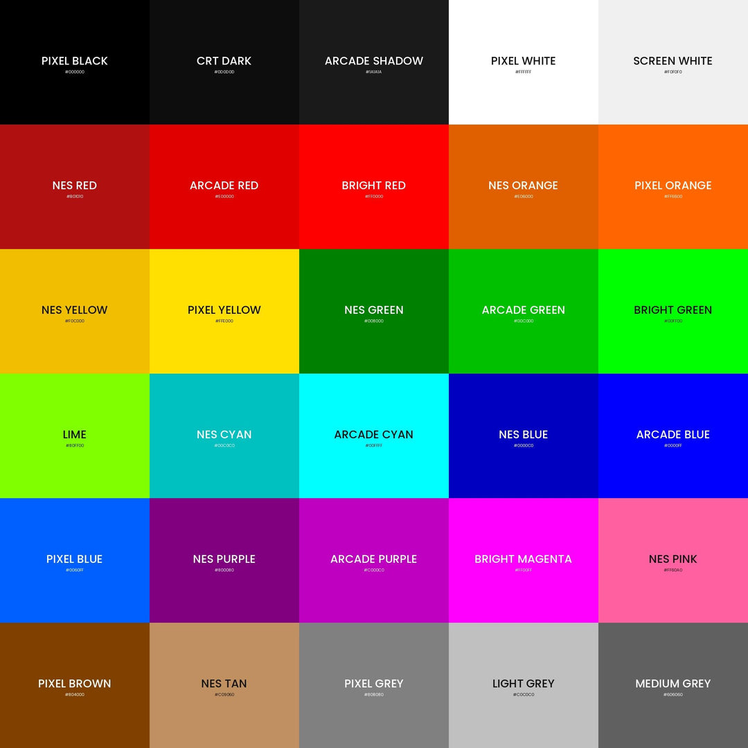 8-Bit Arcade Color Palette | Procreate, ASE Swatches (Digital Download)