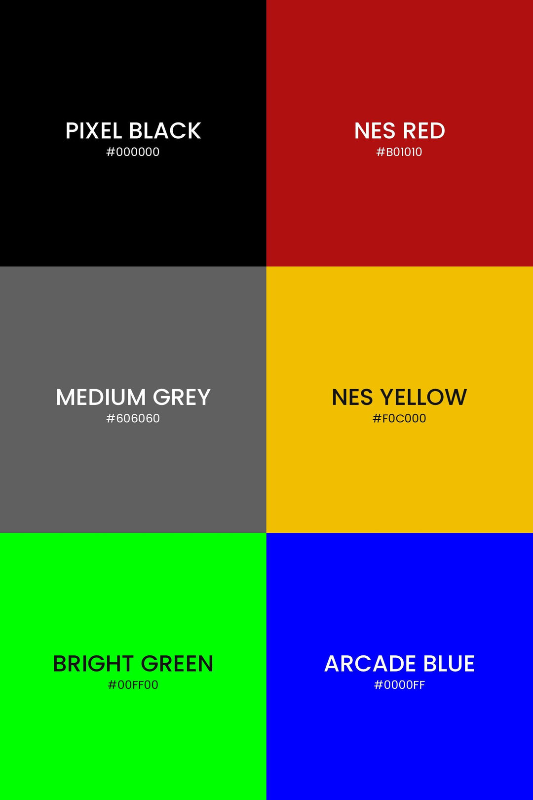8-Bit Arcade Color Palette | Procreate, ASE Swatches (Digital Download)