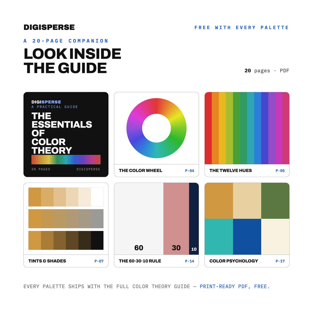 Mediterranean Color Palette | 30 Hex RGB CMYK Swatches (Digital Download)