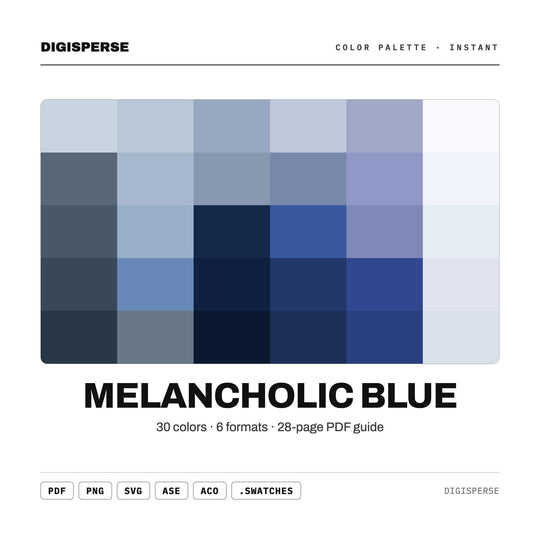 Melancholic Blue color palette — main preview