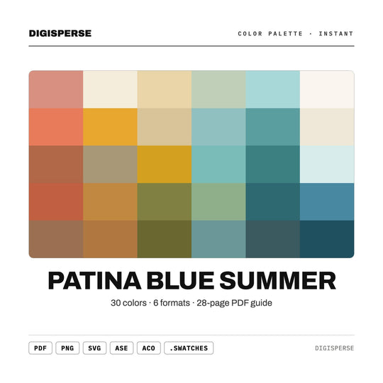 Patina Blue Summer color palette — main preview